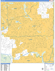 Tigard Wall Map Basic Style 2026