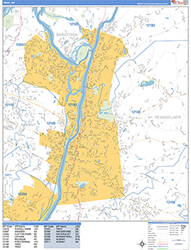 Troy Wall Map Basic Style 2026