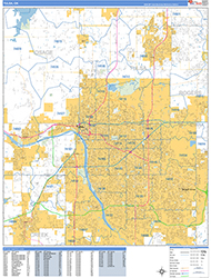 Tulsa Wall Map Basic Style 2026