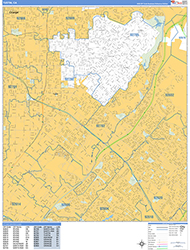 Tustin Wall Map Basic Style 2026