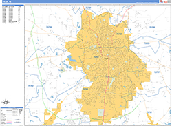 Tyler Wall Map Basic Style 2026