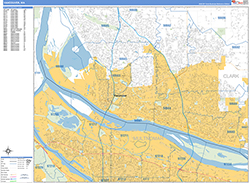 Vancouver Wall Map Basic Style 2026