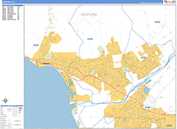 Ventura Wall Map Basic Style 2026