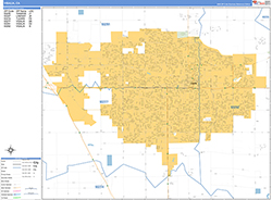 Visalia Wall Map Basic Style 2026