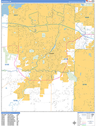 Waukesha Wall Map Basic Style 2026