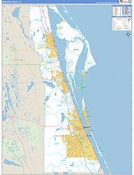 Brevard County Wall Map Basic Style 2026