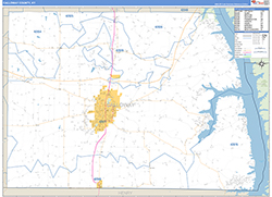 Calloway County, KY Wall Map Zip Code Basic Style 2026