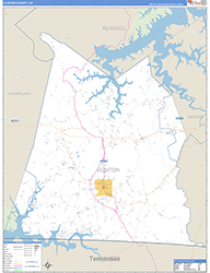 Clinton County, KY Wall Map Zip Code Basic Style 2026