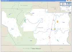 Conejos County, CO Wall Map Zip Code Basic Style 2026