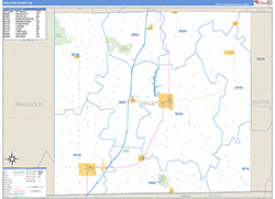 Decatur County, IA Wall Map Zip Code Basic Style 2026