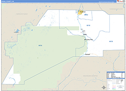 DenaliBorough (County), AK Wall Map Zip Code Basic Style 2026