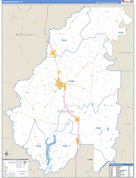 FranklinParish (County), LA Wall Map Zip Code Basic Style 2026