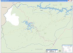 Graham County, NC Wall Map Zip Code Basic Style 2026