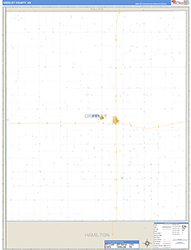 Greeley County, KS Wall Map Zip Code Basic Style 2026