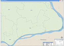 Hardin County, IL Wall Map Zip Code Basic Style 2026