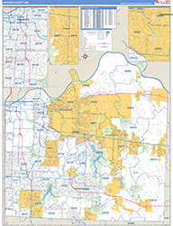 Jackson County Wall Map Basic Style 2026