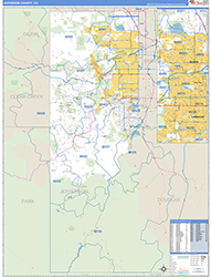 Jefferson County Wall Map Basic Style 2026