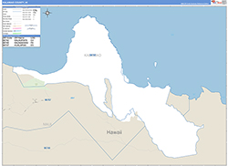 Kalawao County, HI Wall Map Zip Code Basic Style 2026