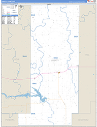 Liberty County, MT Wall Map Zip Code Basic Style 2026