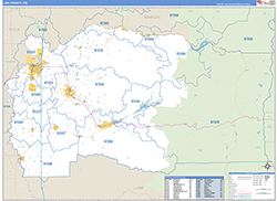 Linn County Wall Map Basic Style 2026