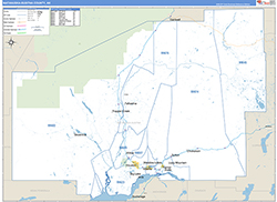 Matanuska-SusitnaBorough (County), AK Wall Map Zip Code Basic Style 2026