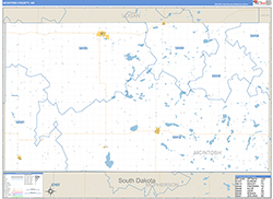 McIntosh County, ND Wall Map Zip Code Basic Style 2026