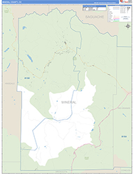 Mineral County, CO Wall Map Zip Code Basic Style 2026