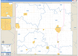 Page County, IA Wall Map Zip Code Basic Style 2026