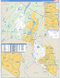 Passaic County Wall Map Basic Style 2026