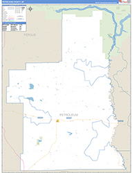 Petroleum County, MT Wall Map Zip Code Basic Style 2026