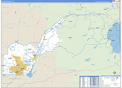 Placer County Wall Map Basic Style 2026