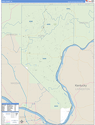 Pope County, IL Wall Map Zip Code Basic Style 2026