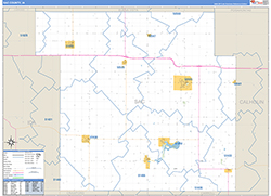 Sac County, IA Wall Map Zip Code Basic Style 2026