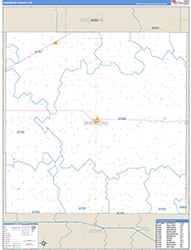Sheridan County, KS Wall Map Zip Code Basic Style 2026