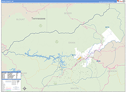 Swain County, NC Wall Map Zip Code Basic Style 2026