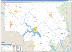 UnionParish (County), LA Wall Map Zip Code Basic Style 2026