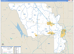 Yolo County Wall Map Basic Style 2026