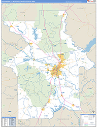 Alexandria Metro Area Wall Map Basic Style 2026