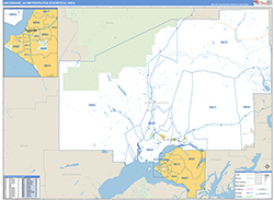 Anchorage Metro Area Wall Map Basic Style 2026
