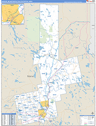 Bangor Metro Area Wall Map Basic Style 2026
