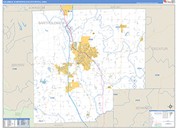 Columbus Metro Area Wall Map Basic Style 2026