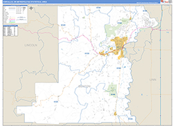 Corvallis Metro Area Wall Map Basic Style 2026