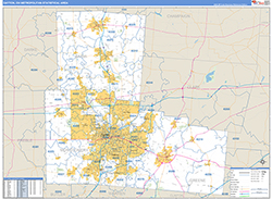 Dayton Metro Area Wall Map Basic Style 2026