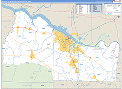 Decatur Metro Area Wall Map Basic Style 2026