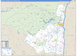 Kingston Metro Area Wall Map Basic Style 2026