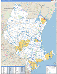 Lawrence Metro Area Wall Map Basic Style 2026