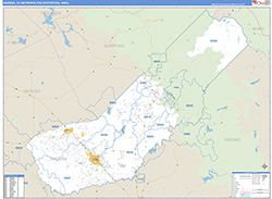 Madera Metro Area Wall Map Basic Style 2026