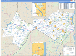 Newburgh Metro Area Wall Map Basic Style 2026
