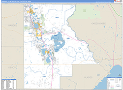 Sebring Metro Area Wall Map Basic Style 2026