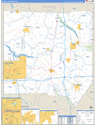 Sharon Metro Area Wall Map Basic Style 2026